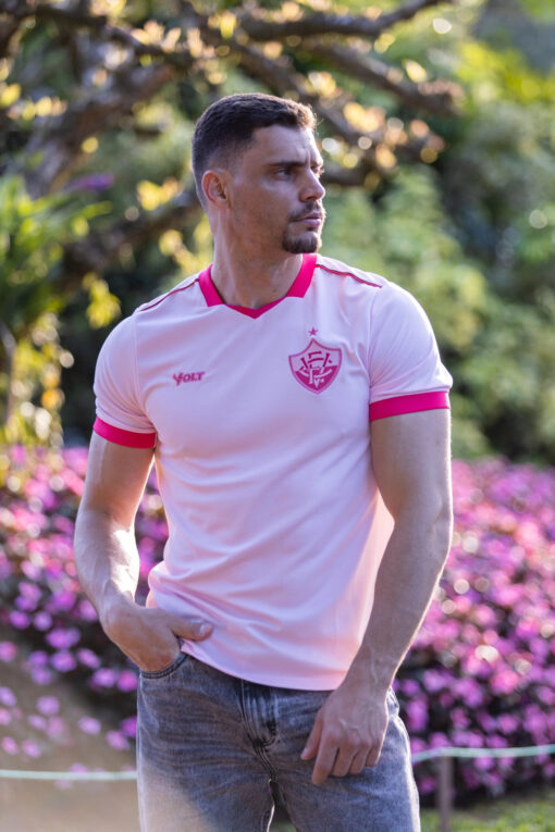 Camisa Outubro Rosa 2025 Esporte Clube Vitória Masculina Volt - Image 5