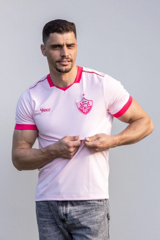 Camisa Outubro Rosa 2025 Esporte Clube Vitória Masculina Volt - Image 3