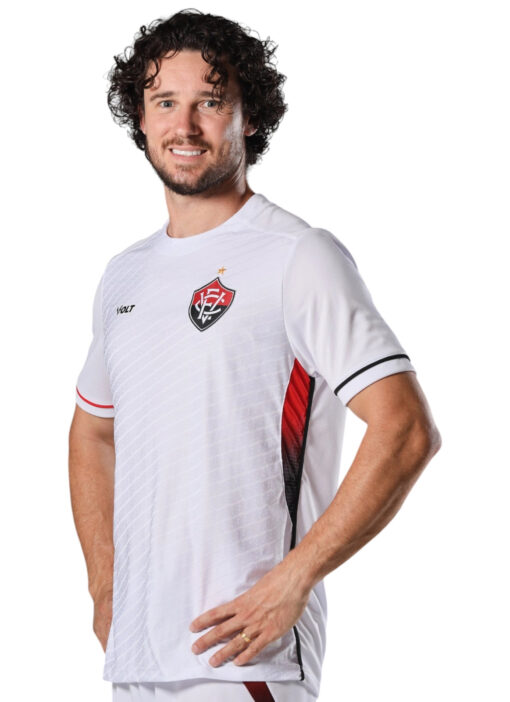 Camisa Jogo 2 2025 Esporte Clube Vitória Masculina Branca Volt - Image 3
