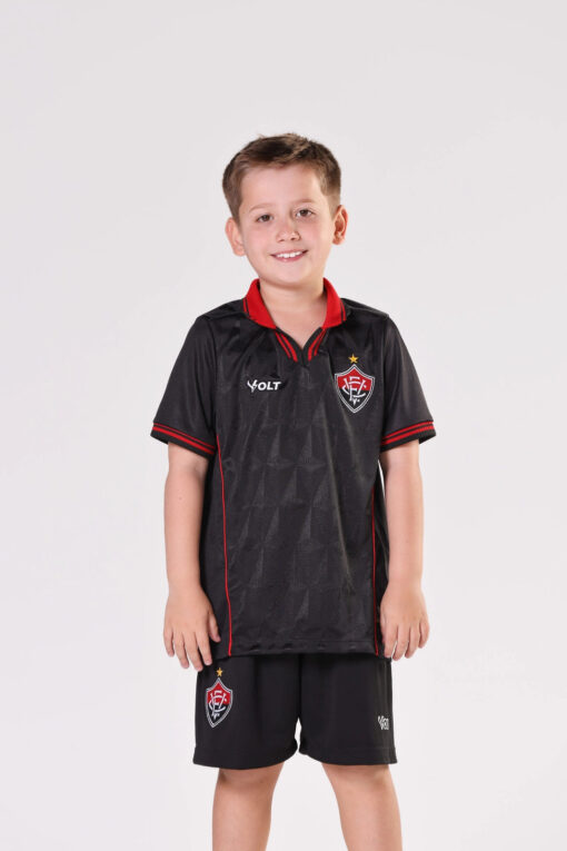 Camisa Jogo 3 2025 Esporte Clube Vitória Infanto Juvenil Preta Volt