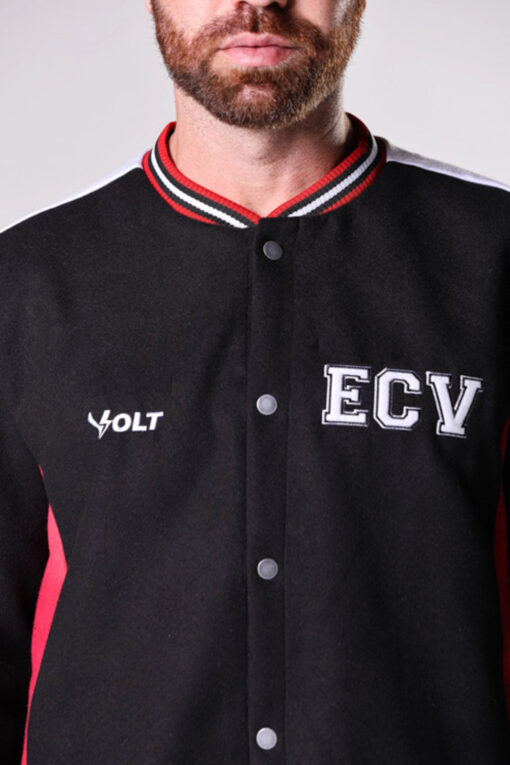 Jaqueta College Anos 90 Esporte Clube Vitória Masculino Rubro Negro Volt - Image 6