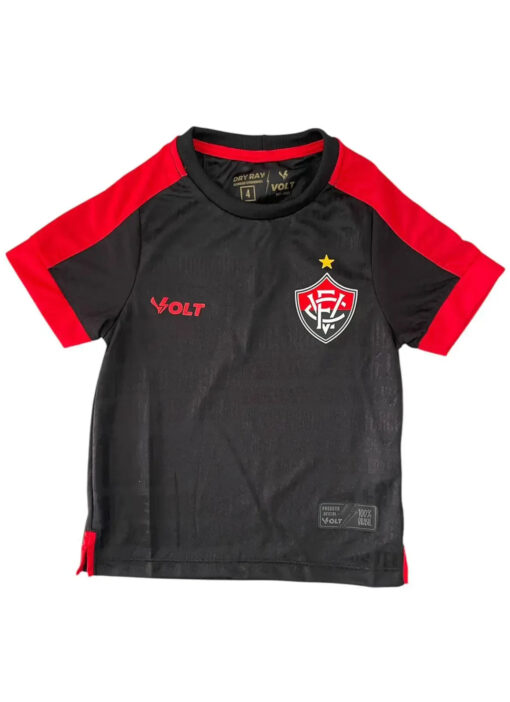 Camisa Jogo 3 Vitória 2024 Preta Infanto Juvenil Volt