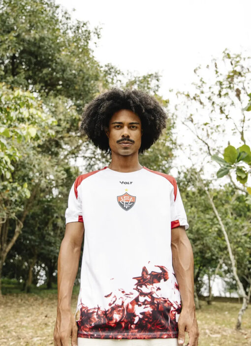 Camisa Aquece Vitória 2025 Branca Masculina Volt