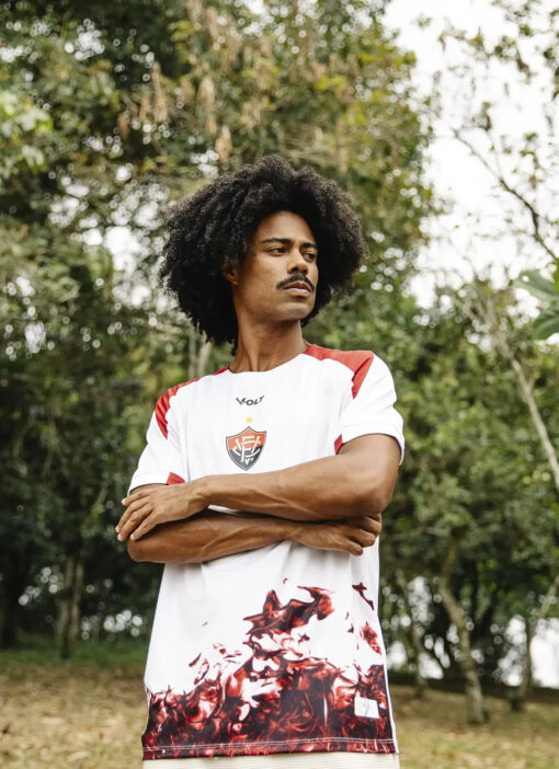 Camisa Aquece Vitória 2025 Branca Masculina Volt - Image 3