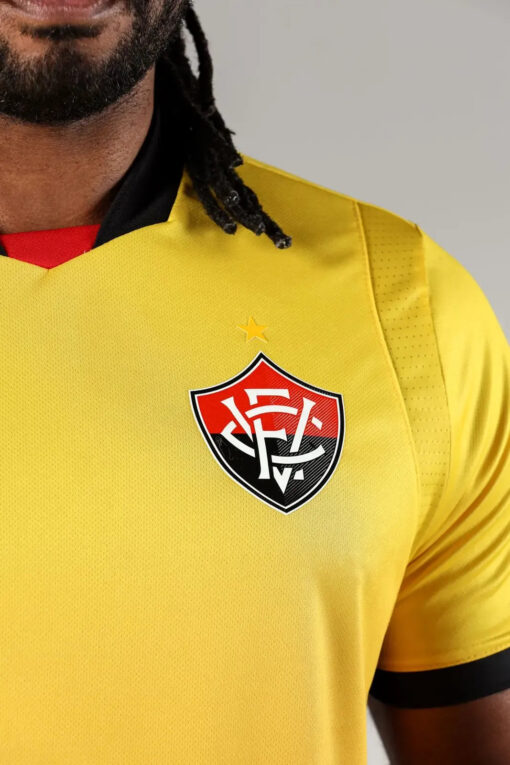 Camisa Copa Do Nordeste Goleiro 2025 Vitória Masculino Amarelo Volt - Image 2